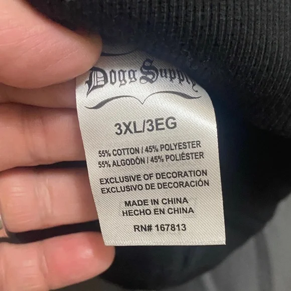 Dog Supply Men's Black and White Patterned Hoodie size 3x - Picture 8 of 14